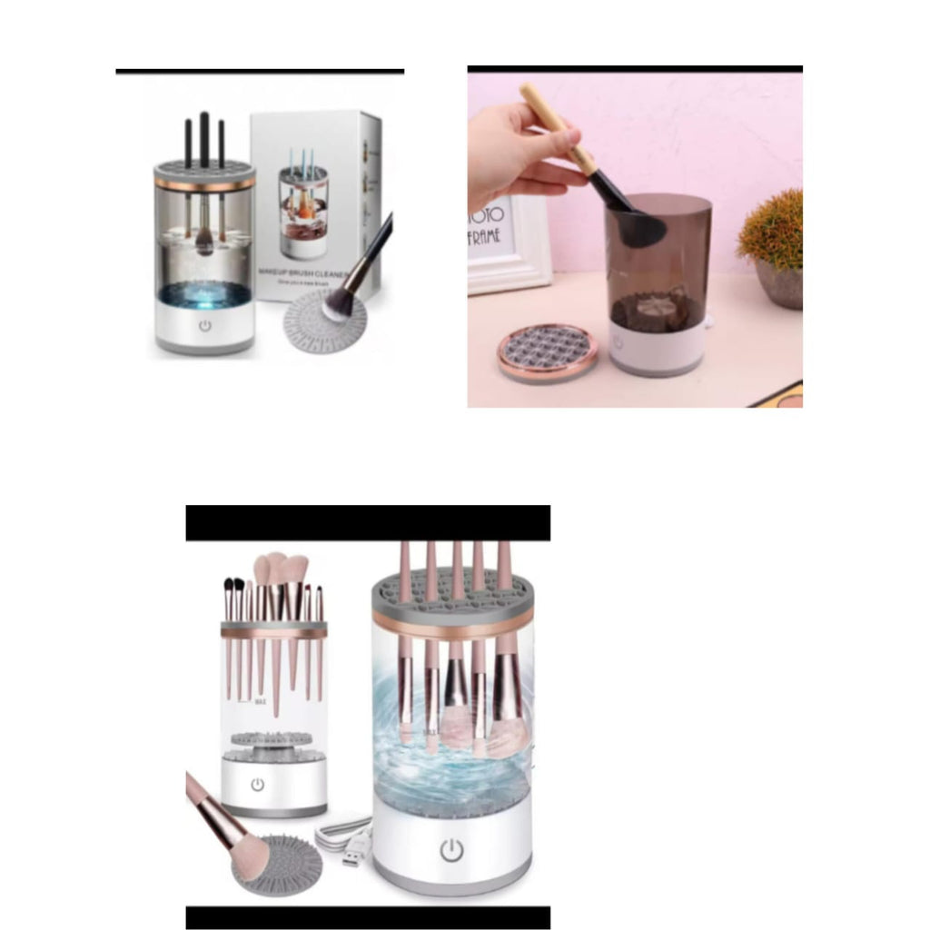 Electric Makeup Brush Cleaner Machine – Hands-Free Multi-Brush Cleaning | Auxiliary Cleaning Mode | USB Rechargeable