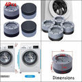 4-Pack Anti-Vibration Pads – Rubber Shock Absorber Feet for Washing Machine, Dryer, Fridge & Furniture