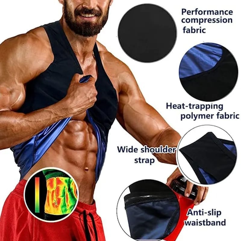 Sauna Sweat Vest Body Shaper & Waist Trainer – Heat-Trapping Slimming Vest for Men & Women | Weight Loss
