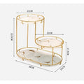 3-Level Gold Frame Marble Tray Organizer Rack | Vanity & Bathroom Countertop Storage