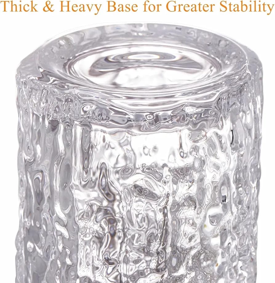 Ice Texture Crystal Drinking Glasses Set of 6