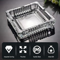 Square Clear Glass Ashtray