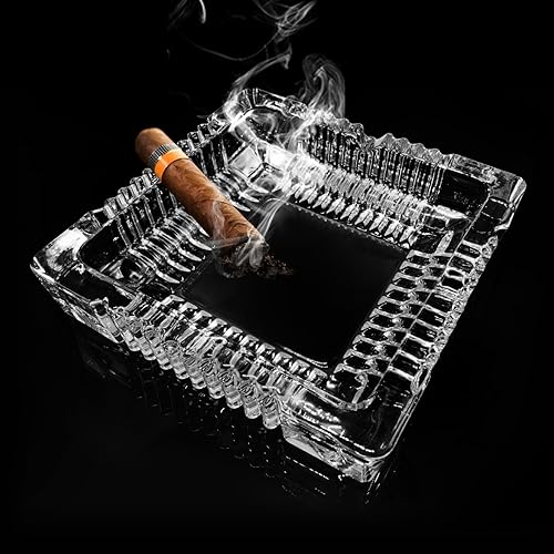 Square Clear Glass Ashtray