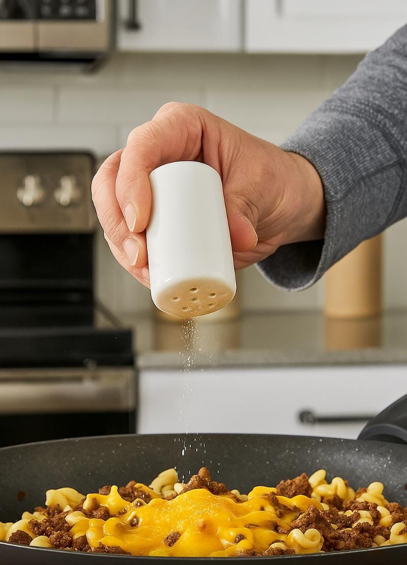 Round White Ceramic Salt Shaker