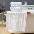 Cotton Bathroom Mat – White | 50cm x 80cm | Embossed Foot Design