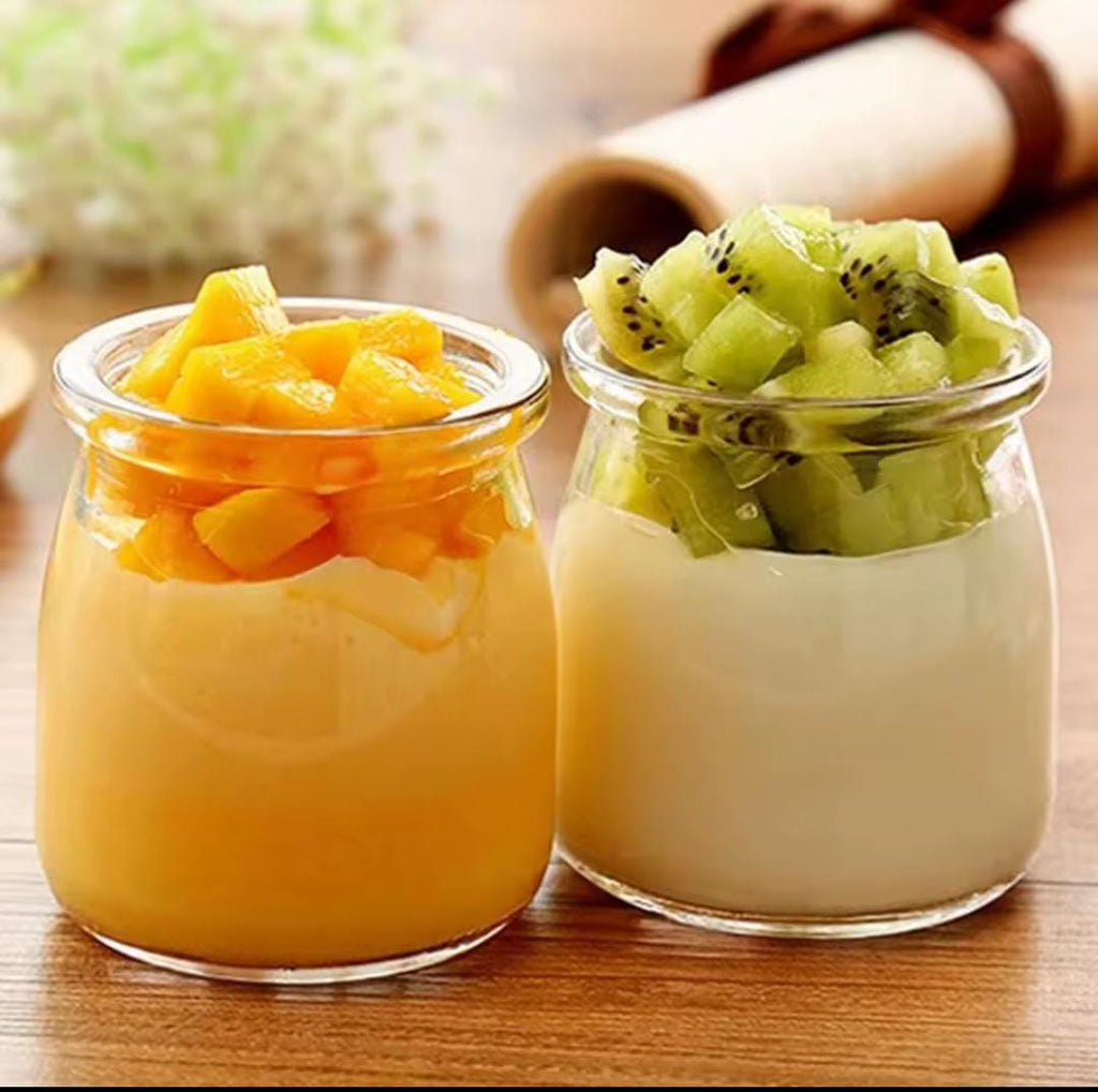 Glass Storage Jar 200ml with Plastic Lid – Set of 6