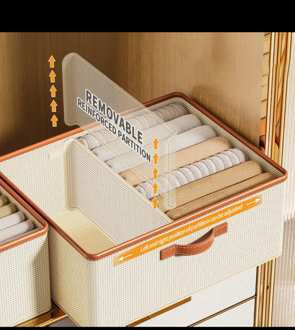 Foldable Closet Organizer with Removable Dividers – 50x40x20cm