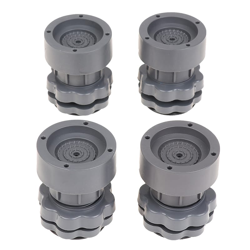4-Piece Heavy Duty Adjustable Anti-Vibration Washing Machine Feet Pads – Non-Slip Shock Absorber