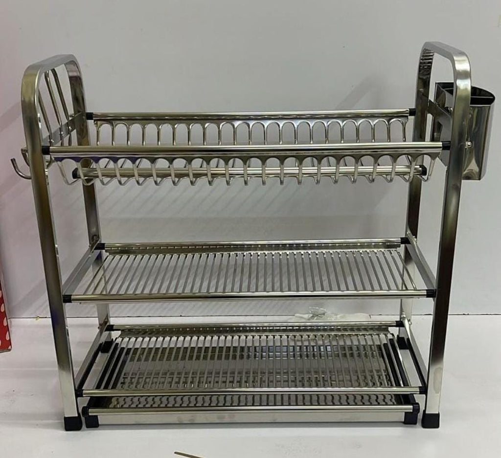 3-Tier Aluminum Kitchen Dish Rack