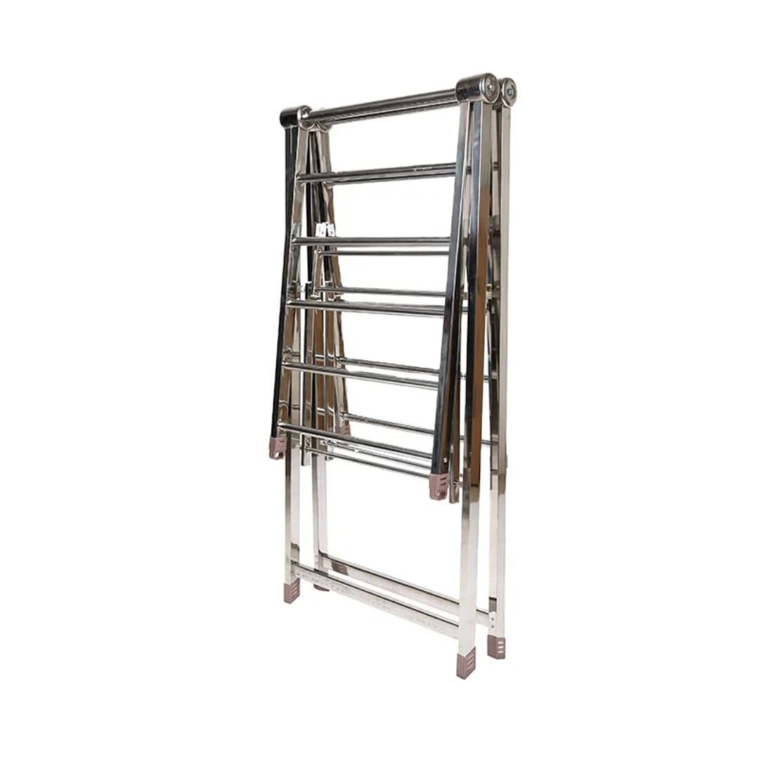 Stainless Steel Foldable Cloth Drying Rack – Anti-Rust & Portable