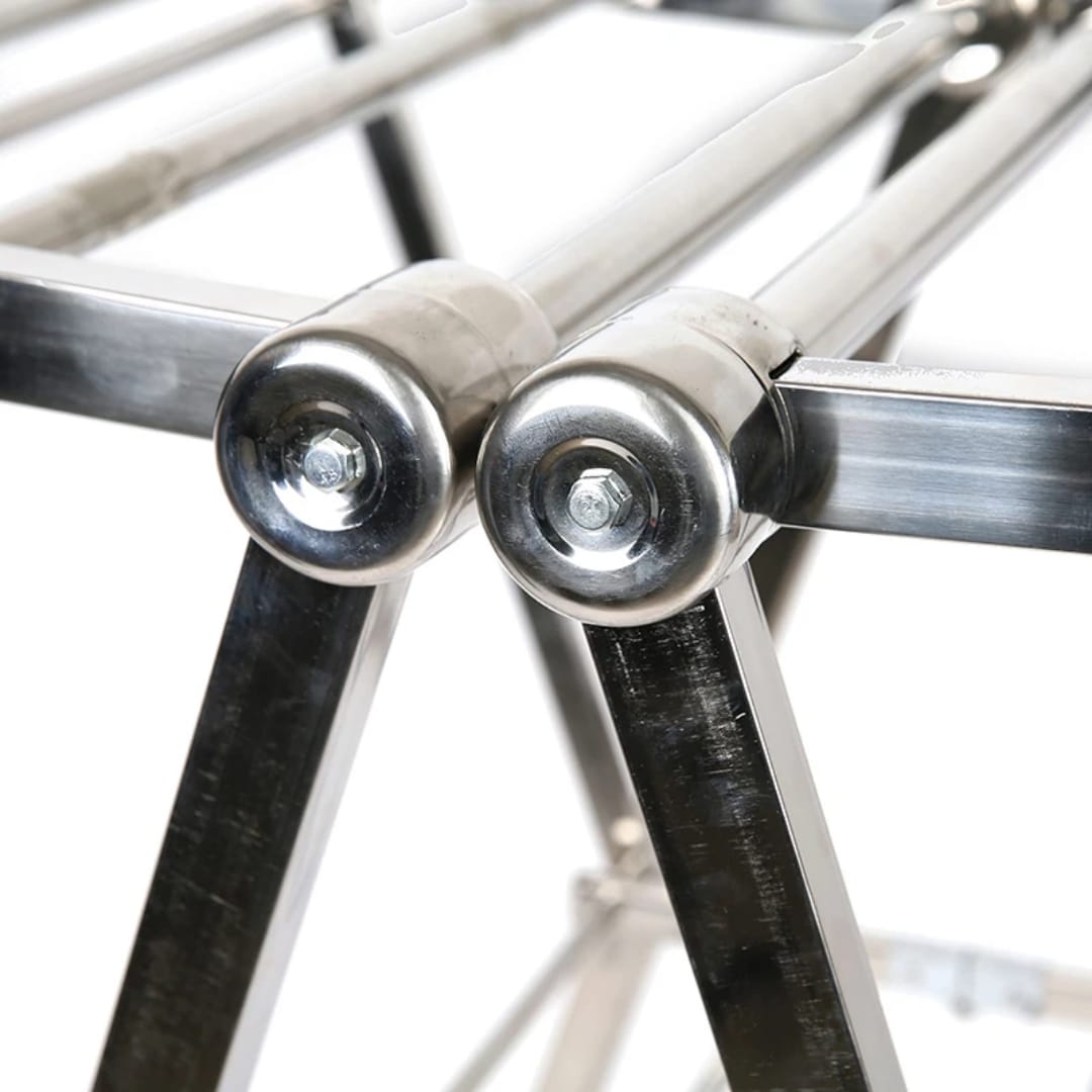 Stainless Steel Foldable Cloth Drying Rack – Anti-Rust & Portable
