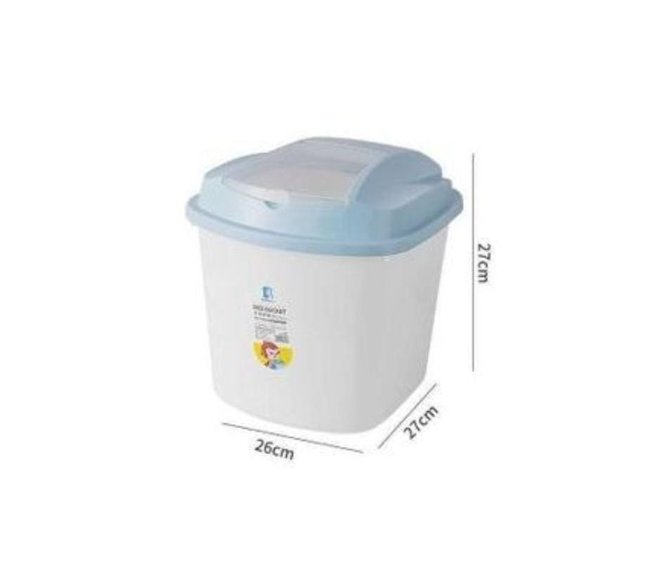 Plastic Rice & Cereal Storage Bucket with Lid & Measuring Cup | 5KG & 10KG