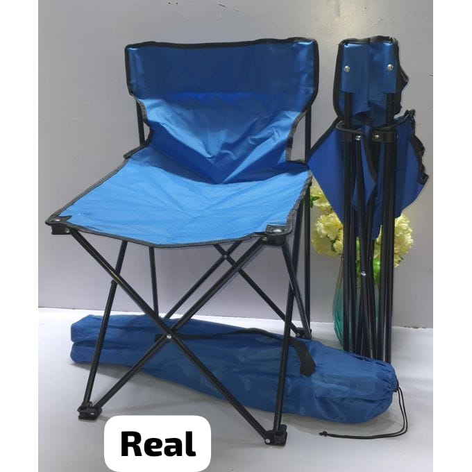 Foldable Metallic Frame Waterproof Canvas Camping Chair | Armless | Black, Red, Navy Blue & Jungle Green