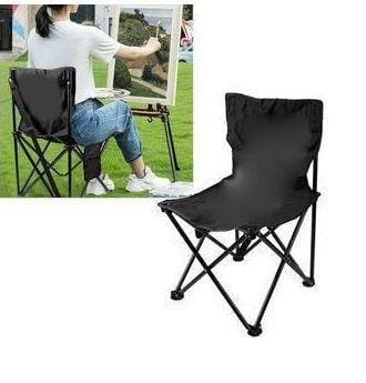 Foldable Metallic Frame Waterproof Canvas Camping Chair | Armless | Black, Red, Navy Blue & Jungle Green