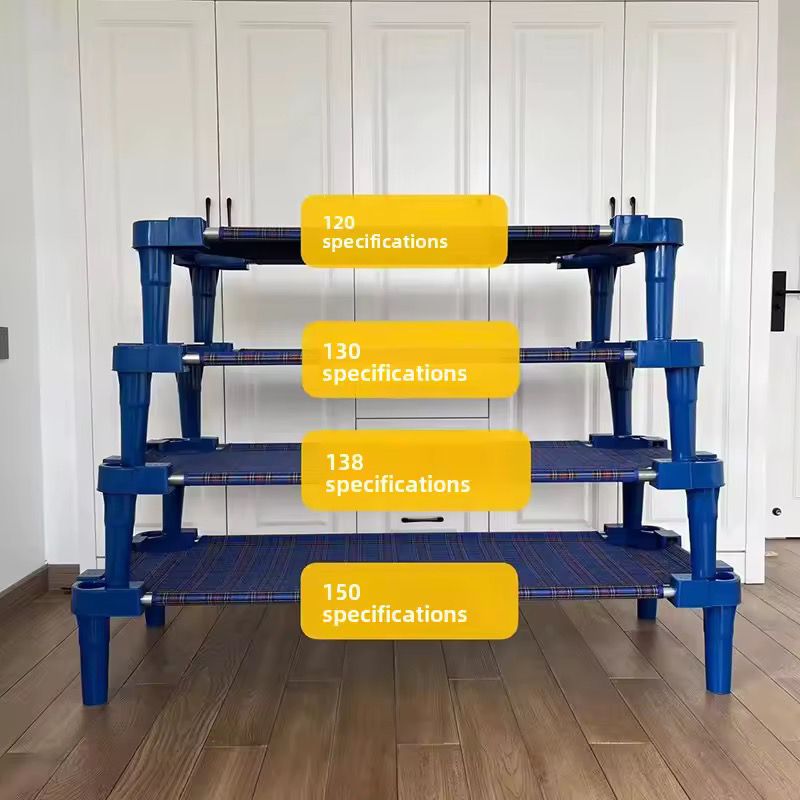 Stackable Kindergarten Nursery Lunch Break Bed – 150x58x26cm (Plaid)