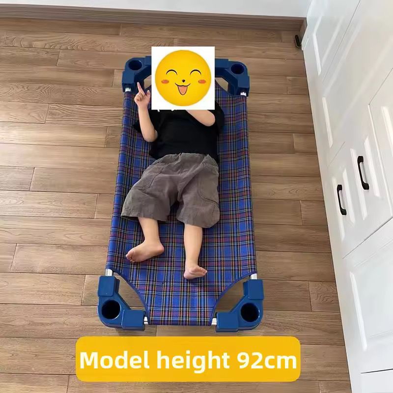 Stackable Kindergarten Nursery Lunch Break Bed – 150x58x26cm (Plaid)