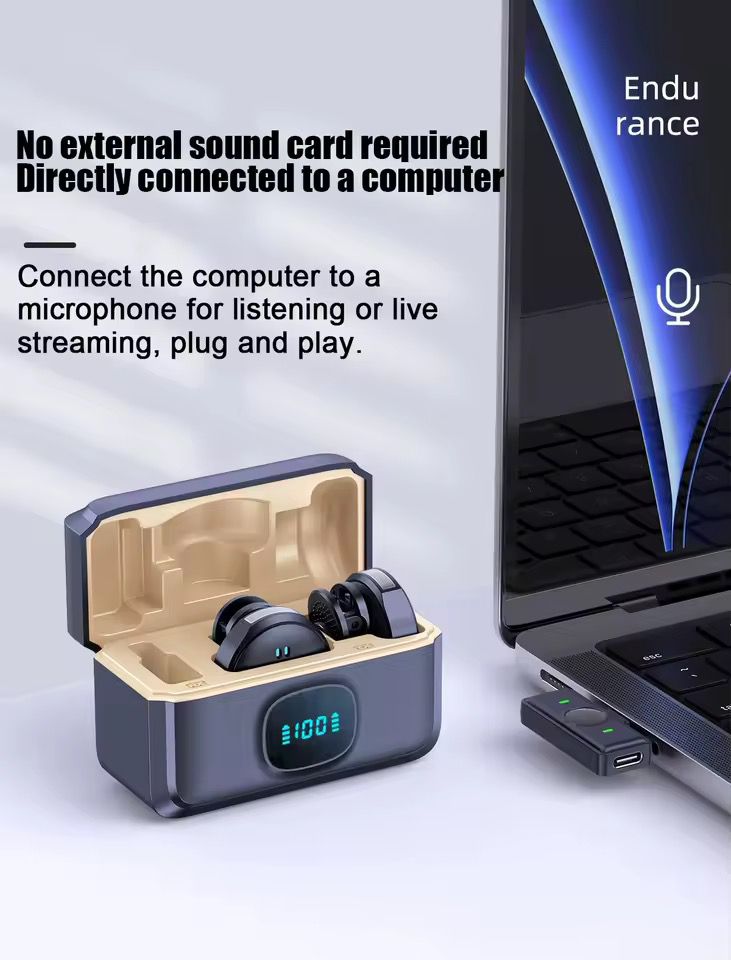 2.4G Wireless Lavalier Microphone – Dual Noise Reduction, Rechargeable, Magnetic Clip-On Mic