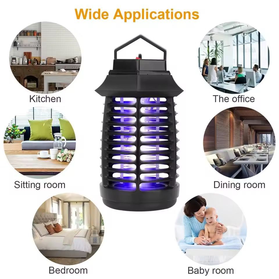 Electric LED UV Mosquito Killer Trap Lamp – Indoor & Camping Bug Zapper