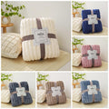Fluffy Coral Velvet Flannel Plush Throw Blanket – 200x230cm (6 Colours)
