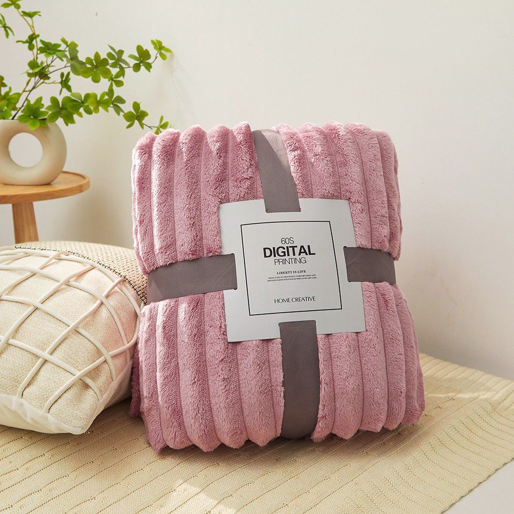 Fluffy Coral Velvet Flannel Plush Throw Blanket – 200x230cm (6 Colours)
