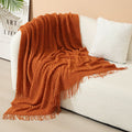 Nordic Style Knitted Tassel Sofa Throw Blanket – 127x180cm