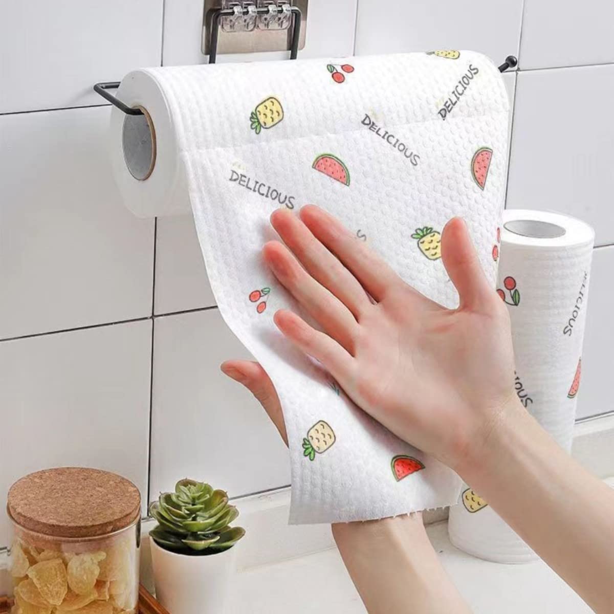 Reusable Absorbent Kitchen Towel Wiping Paper Roll | 40 Sheets | 8m Roll