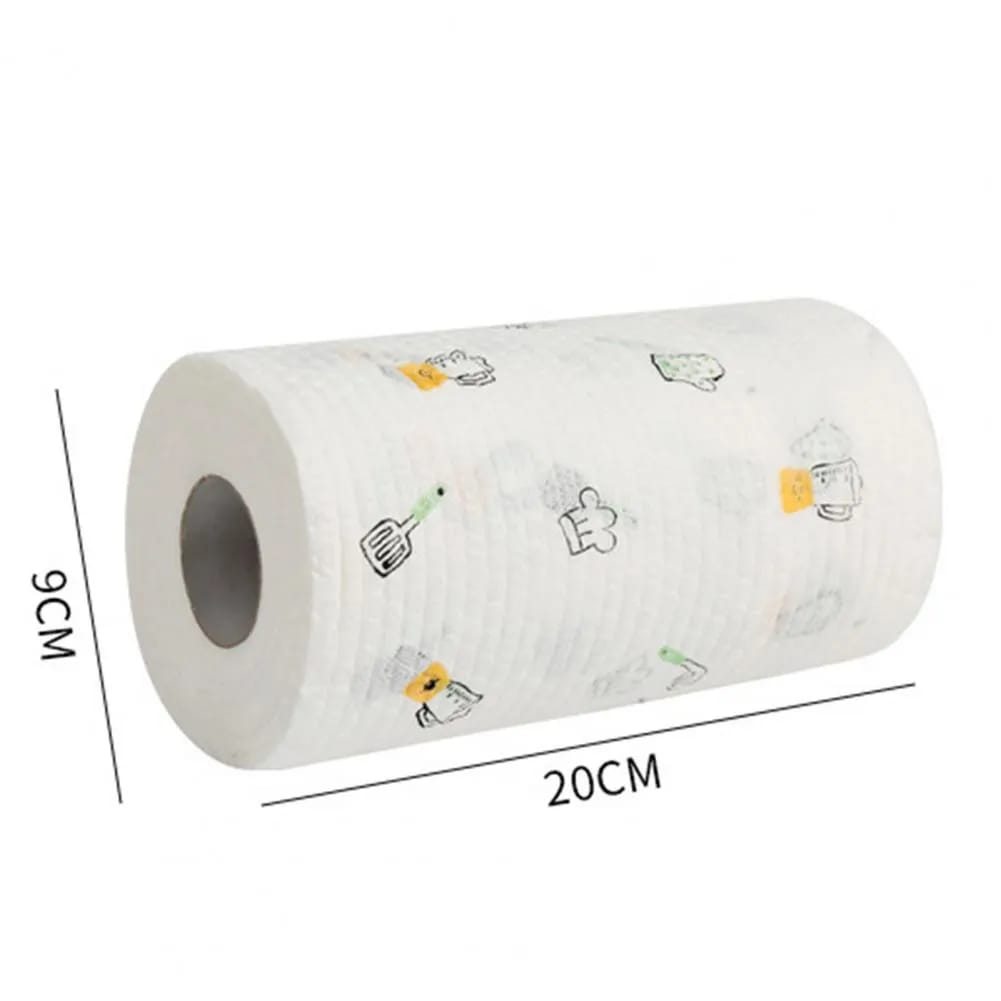 Reusable Absorbent Kitchen Towel Wiping Paper Roll | 40 Sheets | 8m Roll