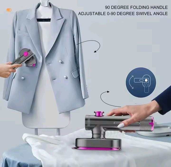Mini Portable Steam Iron with 90° Swivel Handle