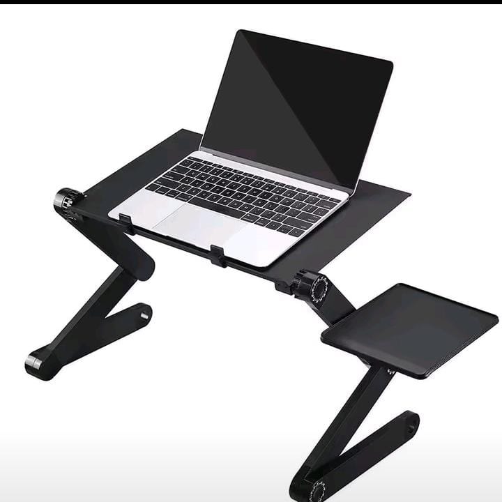 Adjustable Laptop Stand with Dual Cooling Fans & Mouse Pad Tray