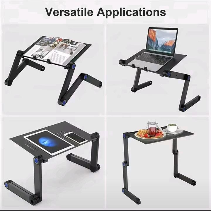 Adjustable Laptop Stand with Dual Cooling Fans & Mouse Pad Tray