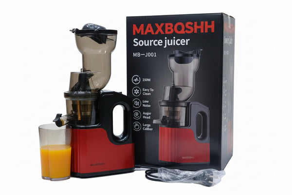 Maxboshh MB-J001 Slow Juicer – 250W Cold Press Auger Juicer, Large Calibre, Low Noise