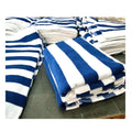 Cotton Pool Towel – Blue & White Stripes | 100cm x 180cm | Beach & Pool