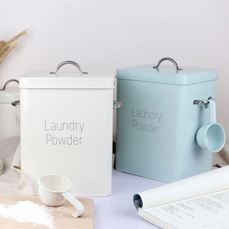 Laundry Powder Tin with Scoop - 3kg Capacity