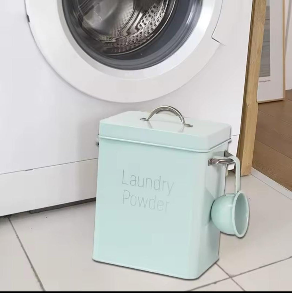 Laundry Powder Tin with Scoop - 3kg Capacity