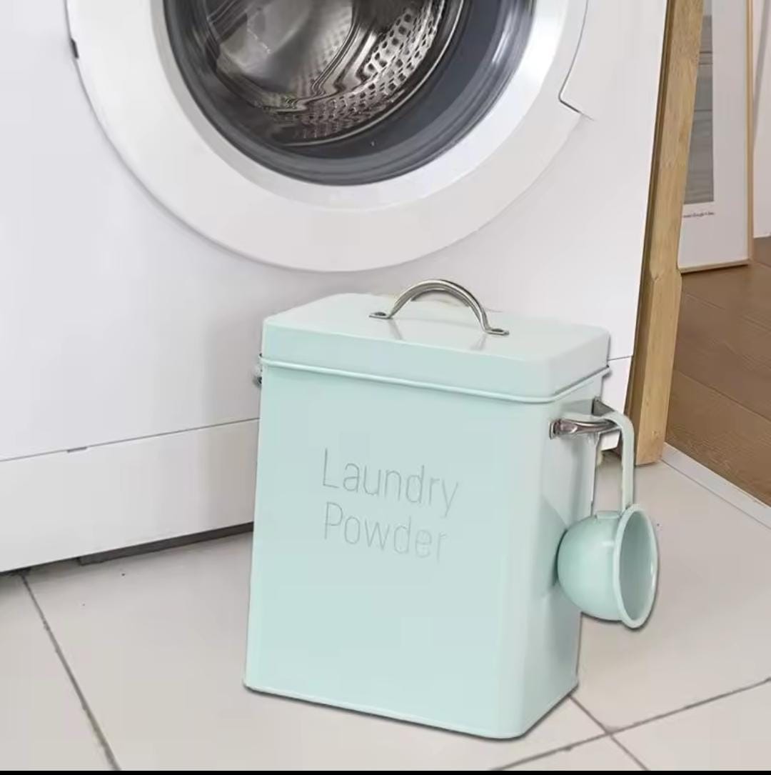 Laundry Powder Tin with Scoop - 3kg Capacity