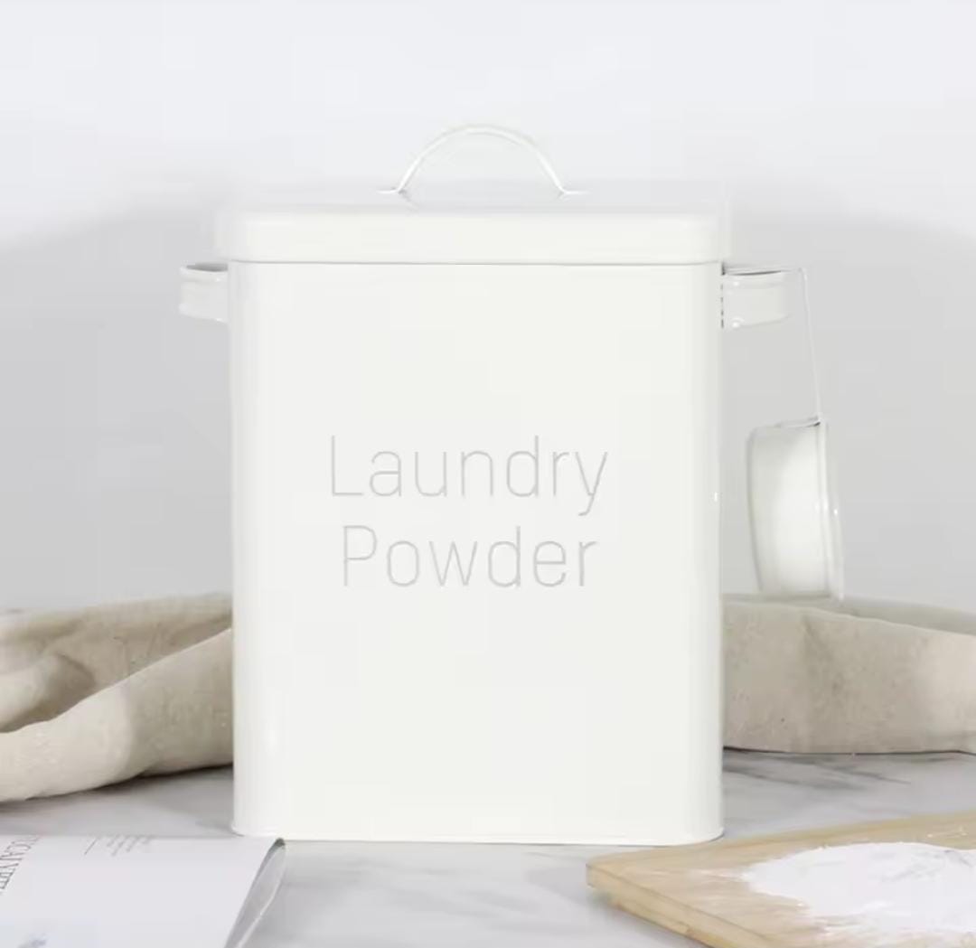 Laundry Powder Tin with Scoop - 3kg Capacity