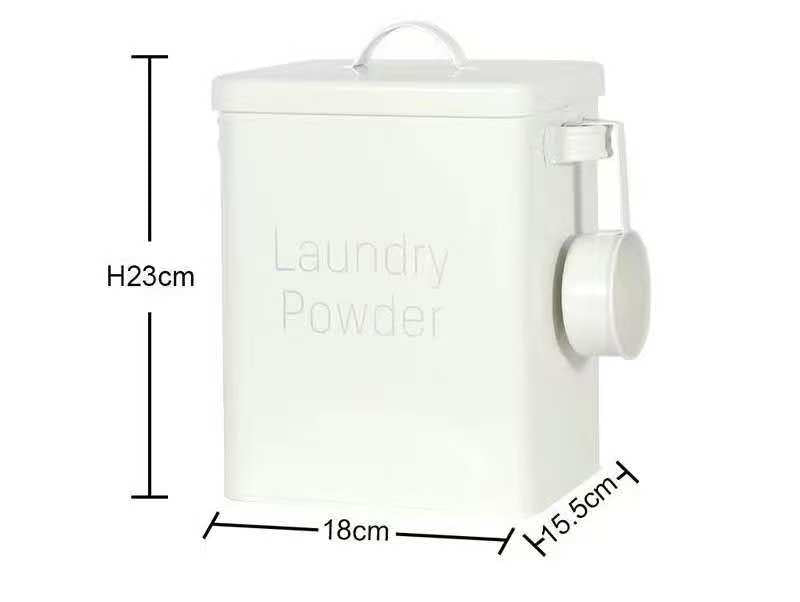 Laundry Powder Tin with Scoop - 3kg Capacity