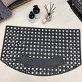 Half-Moon Welcome Rubber Doormat – 50x80cm | Anti-Slip Heavy Duty Entrance Mat