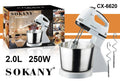 Sokany  Stand Mixer with Bowl – 250W, 2.0L Stainless Steel