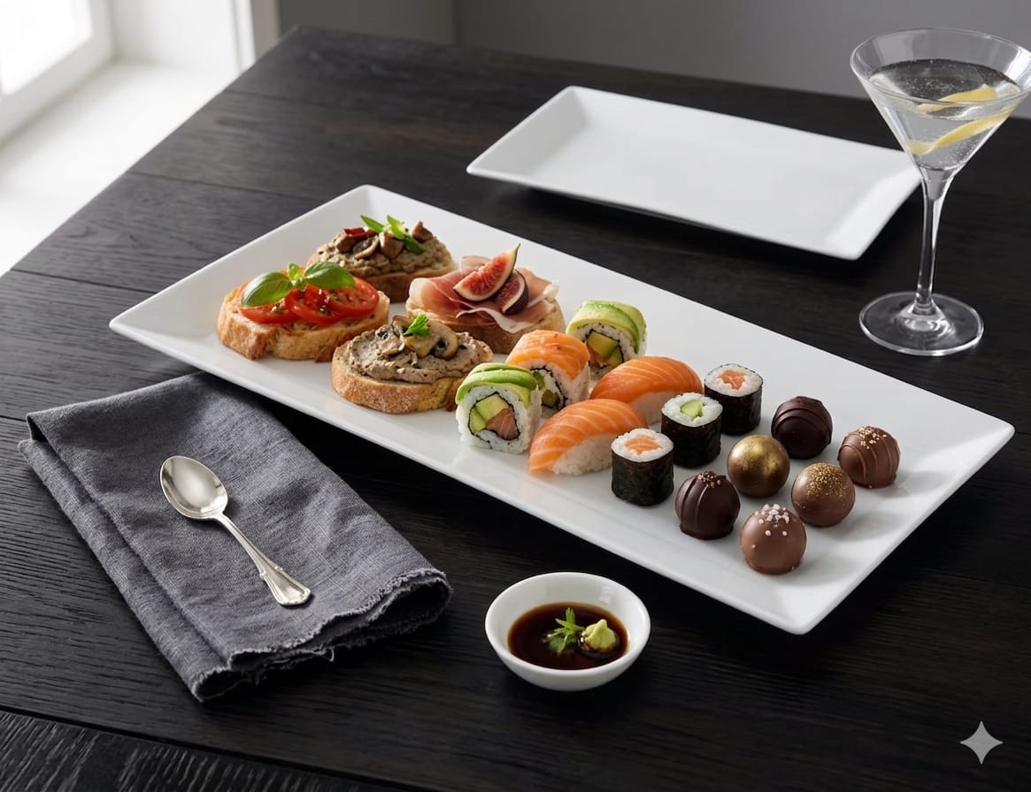 Ceramic Rectangle Shallow Platter