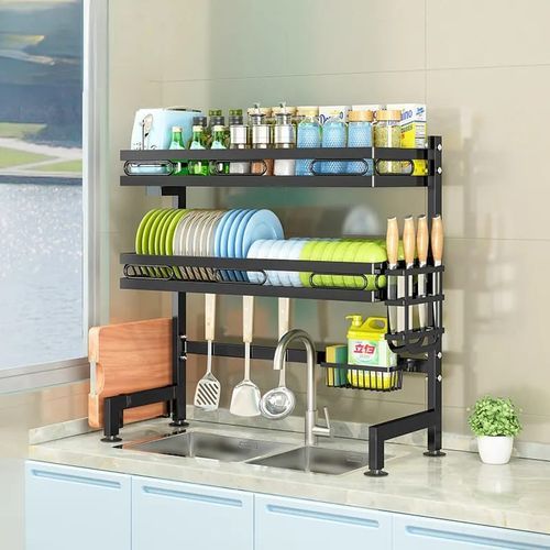Over-Sink 2-Tier Multifunction Large Dish Rack - 85cm