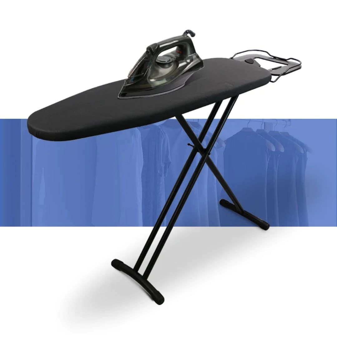 Metallic Ironing Board – Adjustable, Foldable & Portable (110x33cm)