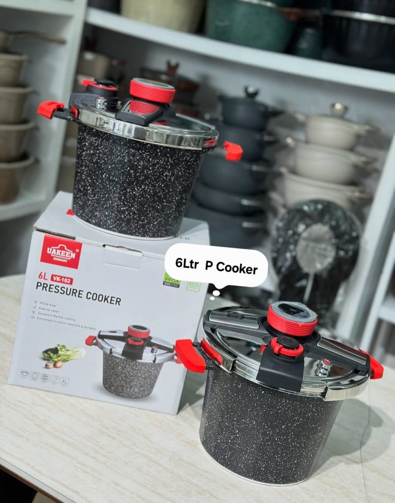 6L Granite Pressure Cooker – Gas & Induction Compatible | Explosion-Proof Safety