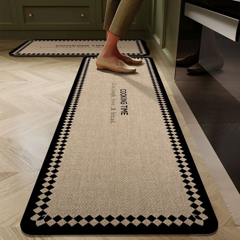 2-Piece Anti-Slip Rubber Bottom Kitchen Mat Set (40×60 + 40×120 cm)