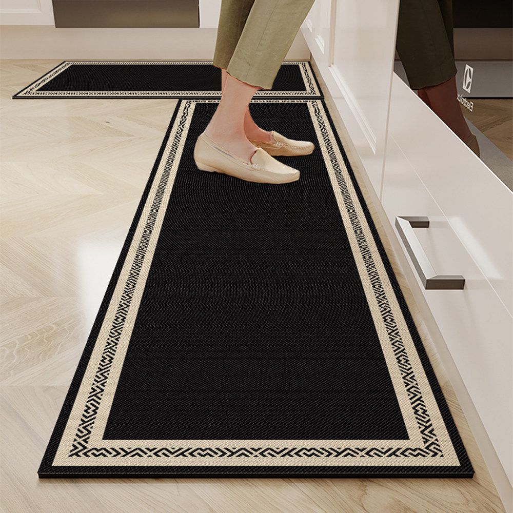 2-Piece Anti-Slip Rubber Bottom Kitchen Mat Set (40×60 + 40×120 cm)