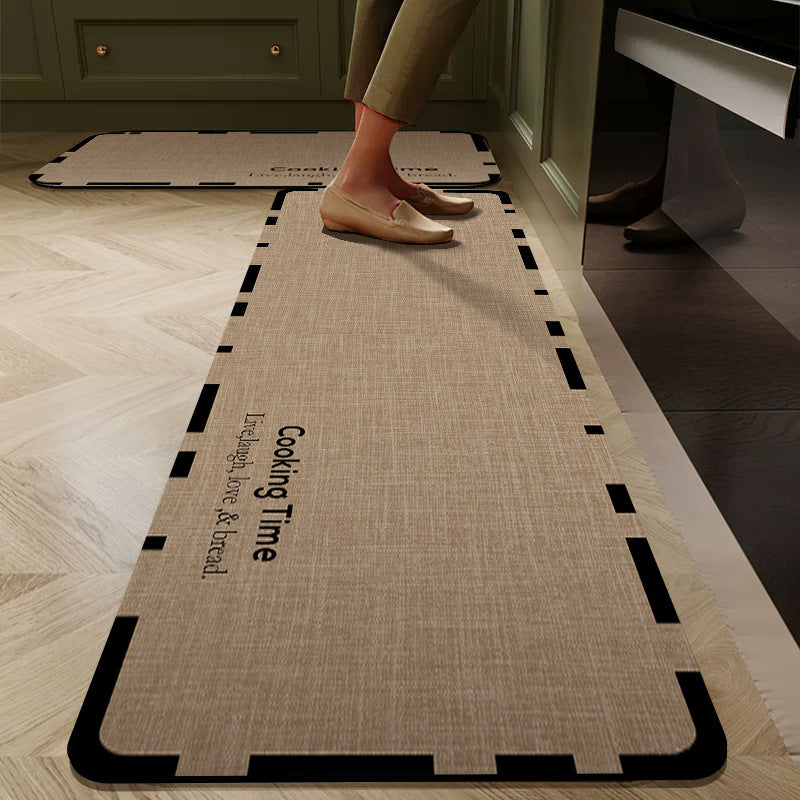 2-Piece Anti-Slip Rubber Bottom Kitchen Mat Set (40×60 + 40×120 cm)
