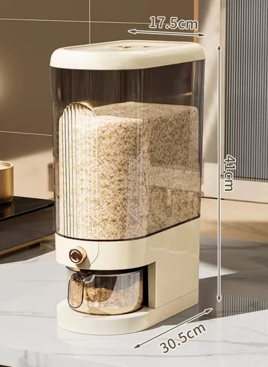 10kg Automatic Rice & Grain Dispenser with Moisture-Proof Sealed Bucket