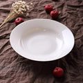 White Ceramic Round Soup Plate 8" | Set of 6 | Breakfast, Cereal & Soup Bowls