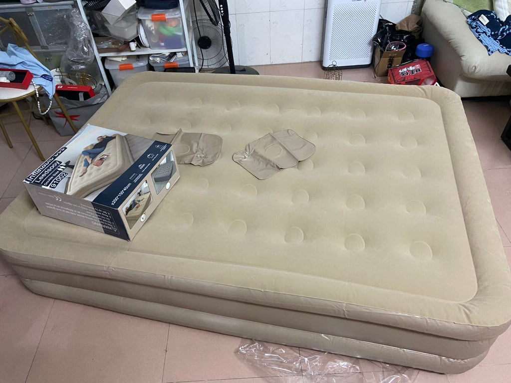 Inflatable Queen Size Airbed Mattress with Built-in Electric Pump & 2 Pillows | 200x150x40cm