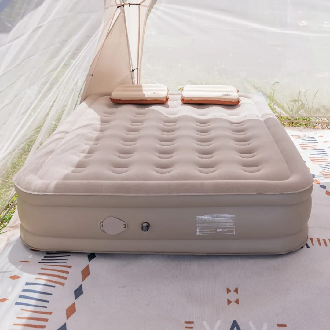 Inflatable Queen Size Airbed Mattress with Built-in Electric Pump & 2 Pillows | 200x150x40cm